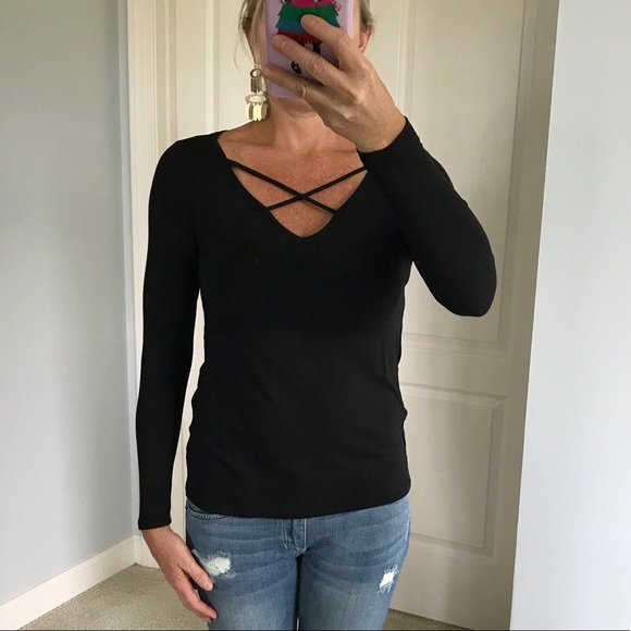 Black Long Sleeve Top - Picture 2 of 5